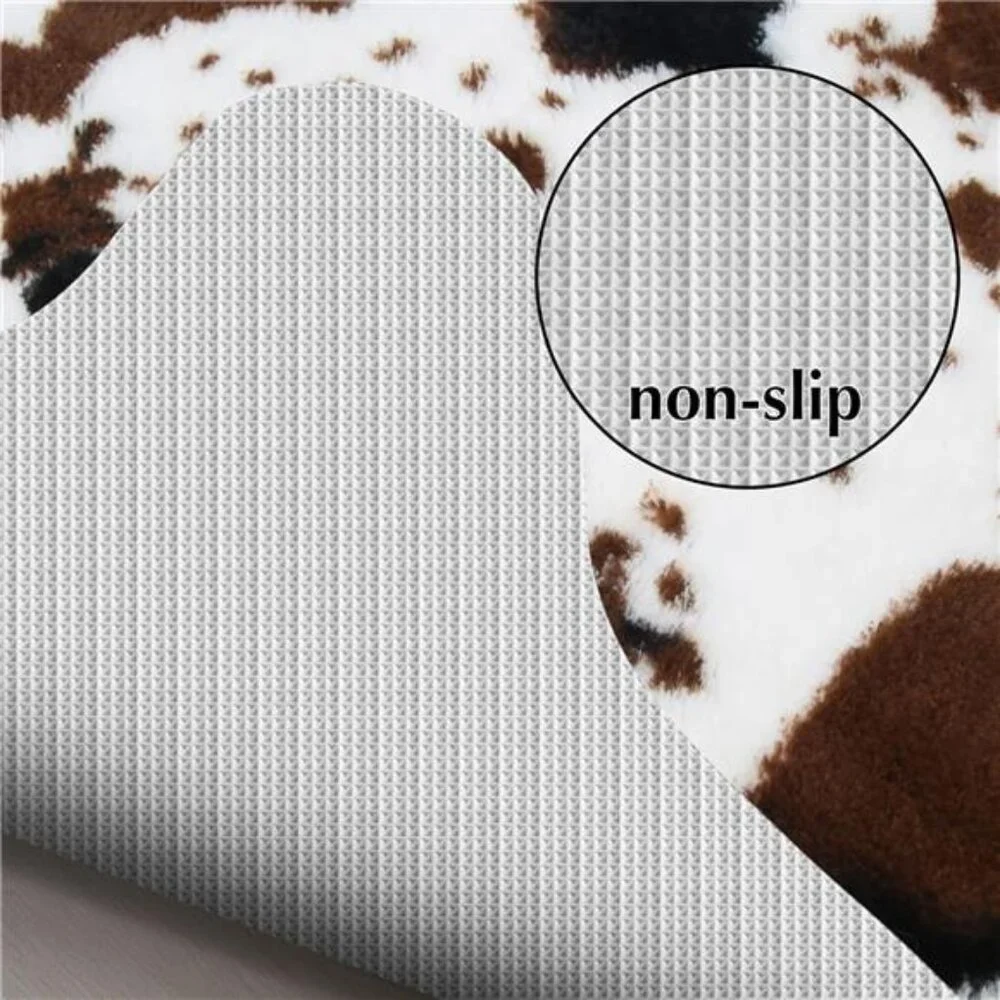 New Cow Print Rug Faux Cowhide Rugs Cute Animal Area Carpet Western Decor
